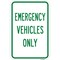 Signmission Emergency Vehicles Only, Heavy-Gauge Aluminum Rust Proof Parking Sign, 12" x 18", A-1218-25215 A-1218-25215 - alternate 1